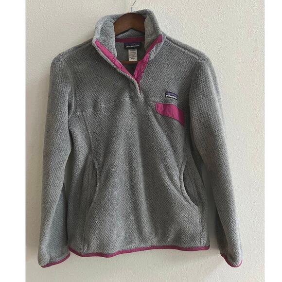 Patagonia Women’s Gray Rose ReTool Snap-T Fleece Pullover Jacket Size Small - Picture 9 of 9